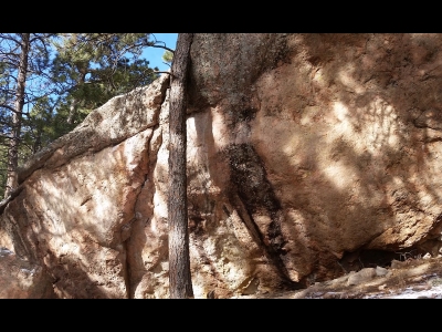 "Snake and the Skewer Boulder"